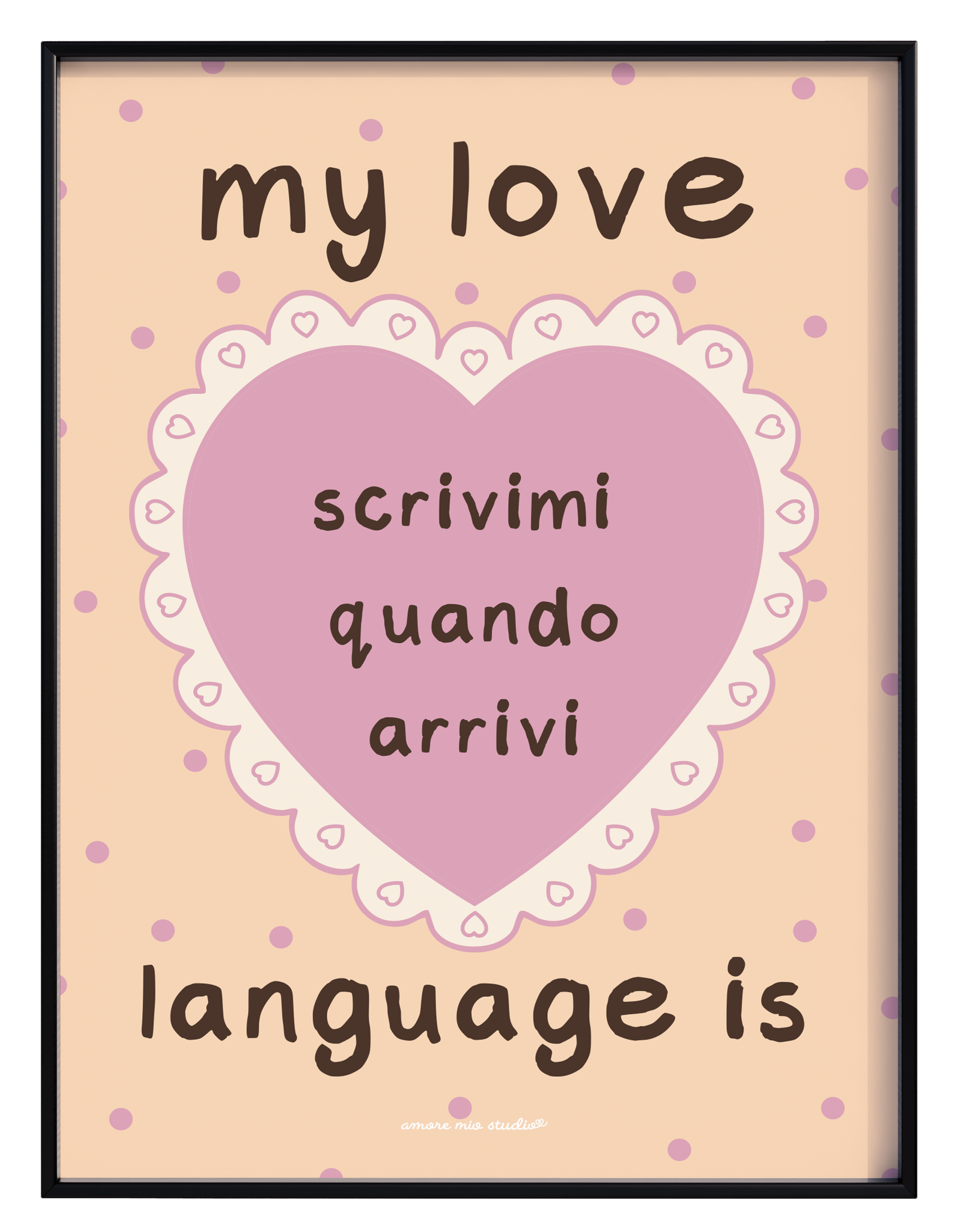 scrivimi quando arrivi